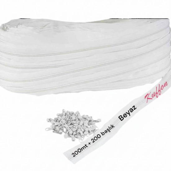 Nevresim Fermuarı + Elcik Takım 200 Metre