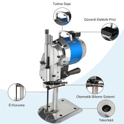 Eastman 10"  Dik Bıçaklı Kesim Motoru Mavi Kafa 10" - 25 cm 