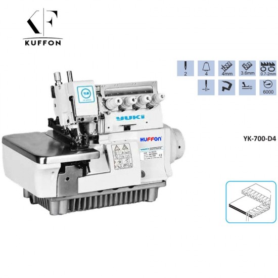 Yuki YK-700-D4 4 İplik Overlok Makinesi