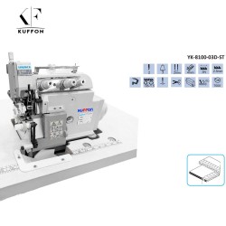 Yuki YK-8100-03D-ST 4 İplik Burunlu Eldiven Overlok Dikiş Makinesi