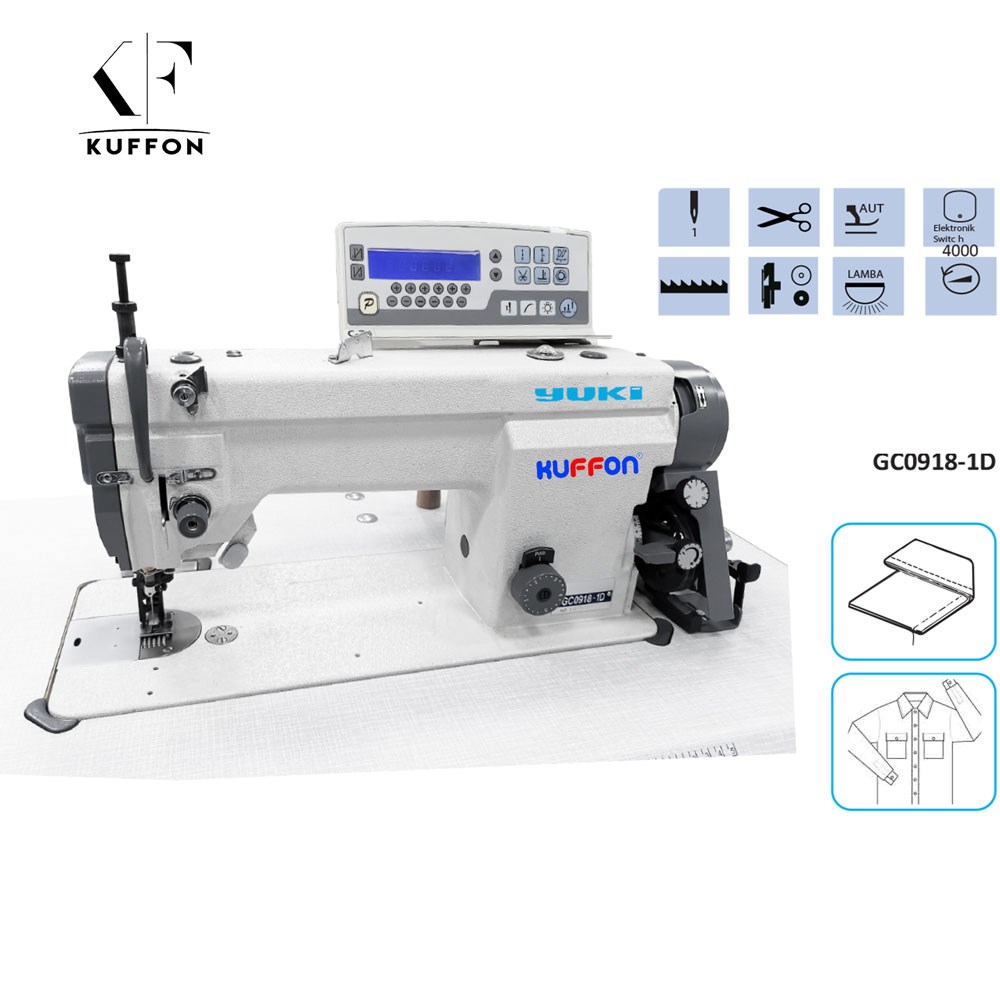 Yuki YK-GC0918-1D Ayak Tansportlu İplik Kesicili Örümcek Ayak Düz