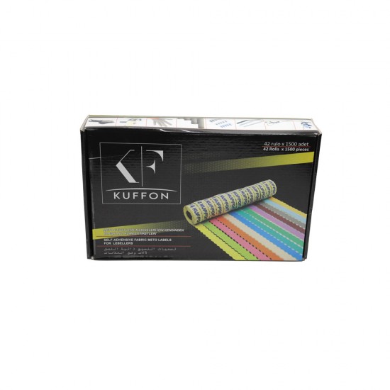 Kuffon Beyaz Meto Etiketi 2 No (42 Rulo X 1500 Adet) 12X22 Mm