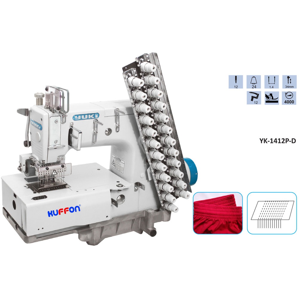 Yuki YK-1412P-D 1/4 12 İğne Zincir Dikiş Makinesi 6,4MM Fiyat Ve